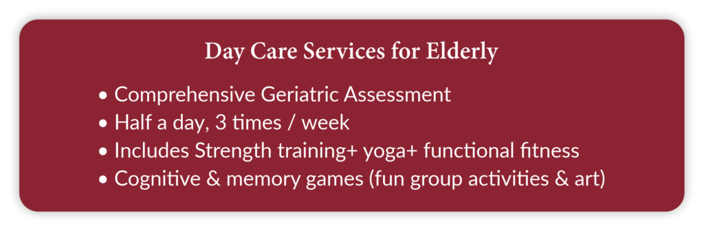 Aayu Geriatrics day care activities package